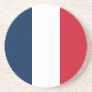 Dessous De Verre En Grès Drapeau français