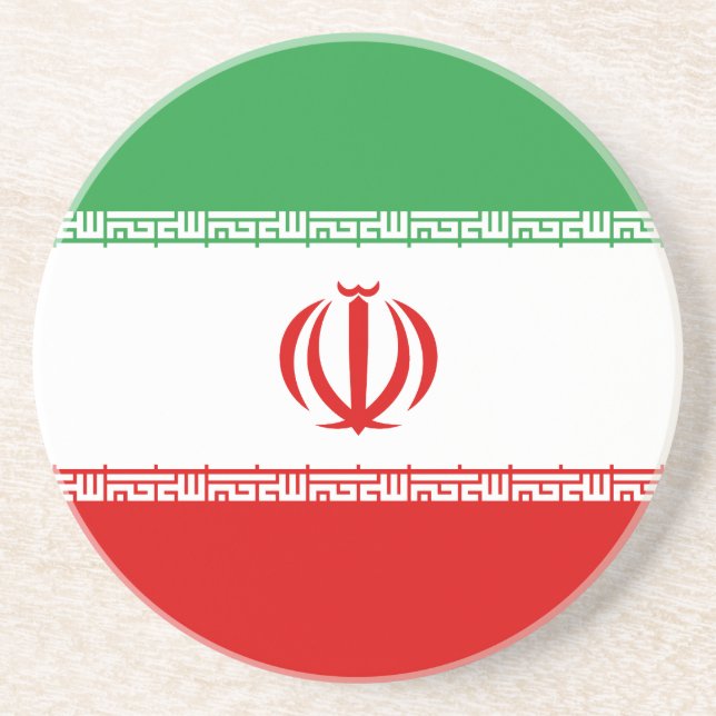 Dessous De Verre En Grès Drapeau Iran (Devant)