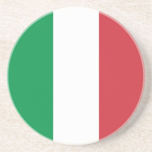 Dessous De Verre En Grès Drapeau Italie