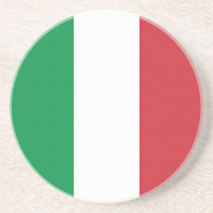 Dessous De Verre En Grès Drapeau Italie Tricolore
