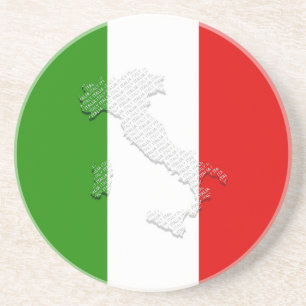 Dessous De Verre En Grès Drapeau italien