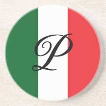 Drapeau italien avec Monogramme
