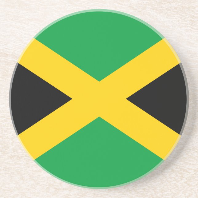Dessous De Verre En Grès Drapeau jamaïcain (Devant)
