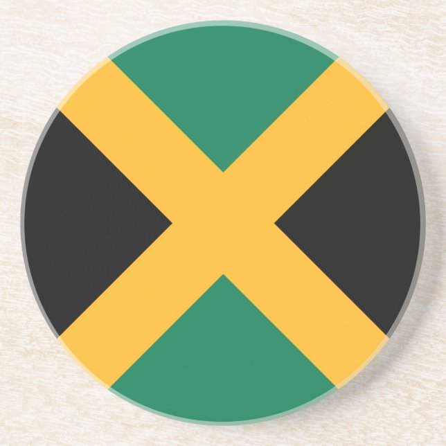 Dessous De Verre En Grès Drapeau Jamaïque (Devant)