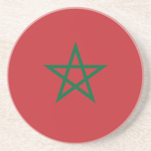 Dessous De Verre En Grès Drapeau Maroc
