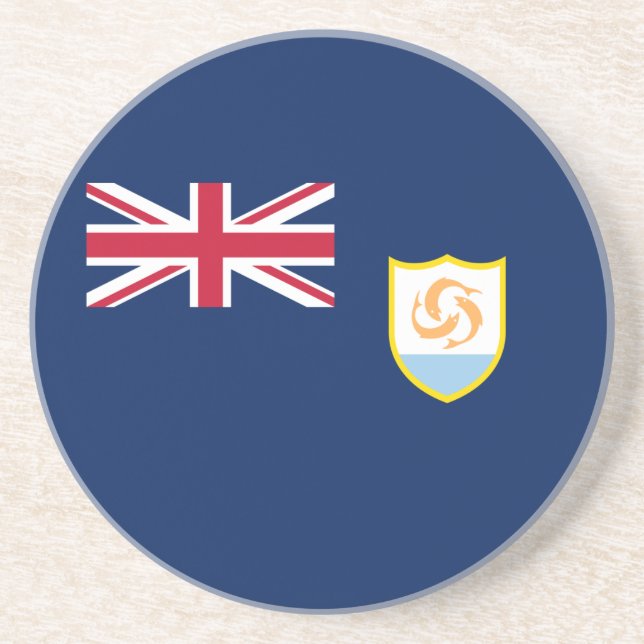 Dessous De Verre En Grès Drapeau patriotique d'Anguilla (Devant)