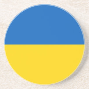 Dessous De Verre En Grès Drapeau patriotique ukrainien