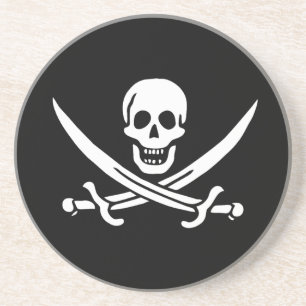 Dessous De Verre En Grès Drapeau Pirate Jolly Roger