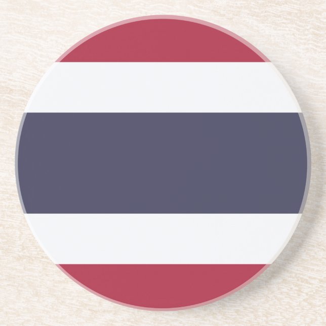 Dessous De Verre En Grès Drapeau Thaïlande  (Devant)