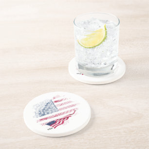 Dessous De Verre En Grès Drapeau USA