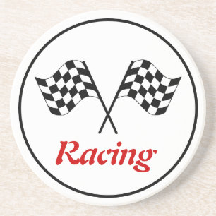 Dessous De Verre En Grès Drapeaux de fin de course