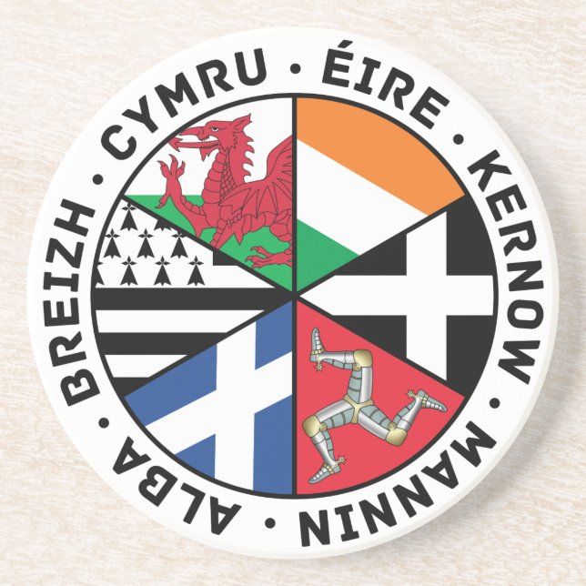 Dessous De Verre En Grès Drapeaux des nations celtes (Devant)