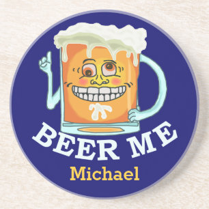 Dessous De Verre En Grès Drôle Beer Me Grinning Cartoon Mug