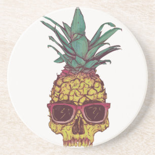 Dessous De Verre En Grès Drôle Geek Cool Pineapple Punk