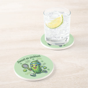 Dessous De Verre En Grès Drôle mignon sucré comme chatons Pickleball