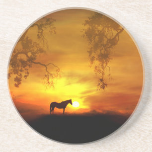 Dessous de verre en grès du cheval