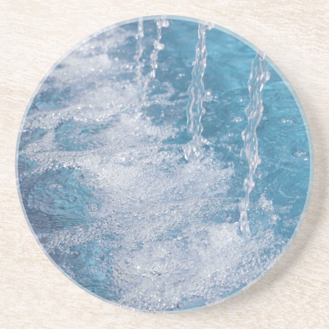 Dessous De Verre En Grès Eau bleue (Devant)
