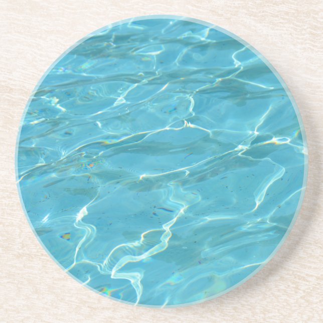 Dessous De Verre En Grès Eau turquoise (Devant)