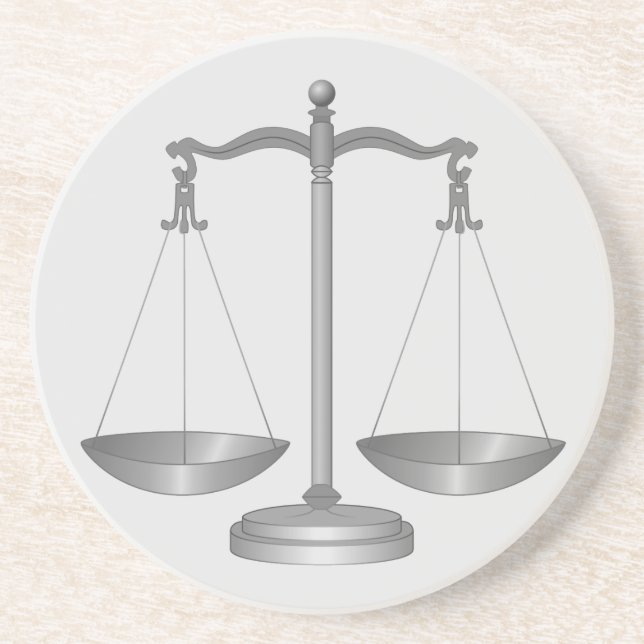 Dessous De Verre En Grès Échelles de justice (Devant)