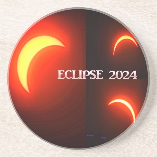 Dessous De Verre En Grès Eclipse 2024 (Devant)