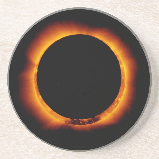 Dessous De Verre En Grès Éclipse solaire quasi totale (Devant)