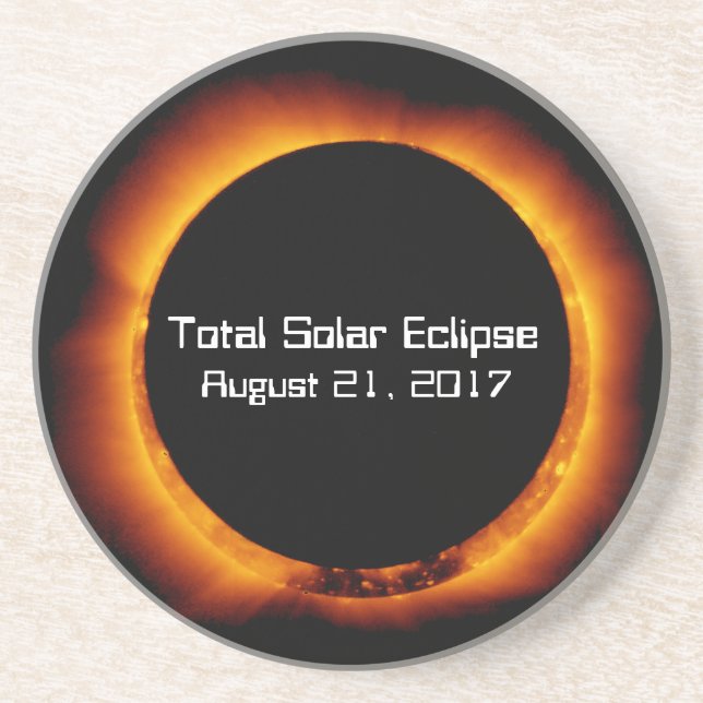 Dessous De Verre En Grès Éclipse solaire totale 2017 (Devant)
