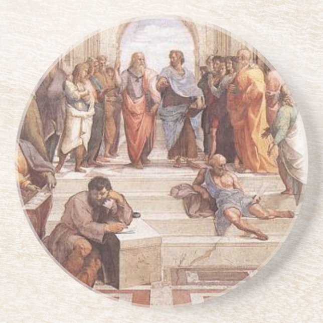 Dessous De Verre En Grès École d'Athènes (Devant)