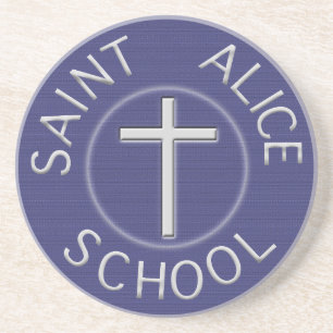 Dessous De Verre En Grès École Saint Alice Patch traditionnel