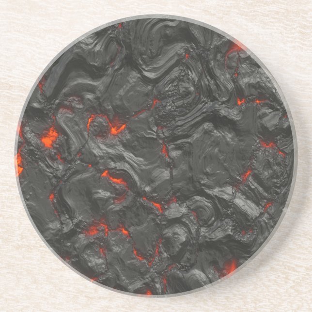 Dessous De Verre En Grès effet arrière - plan de lave volcanique (Devant)