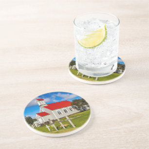 Dessous De Verre En Grès Église islandaise