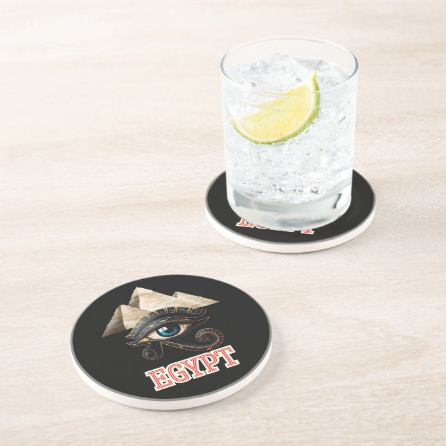 DESSOUS DE VERRE EN GRÈS EGYPTE (Côté)