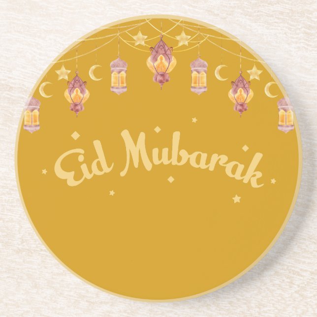 Dessous De Verre En Grès EID MUBARAK - EID T-Shirt Thirt Pillow (Devant)