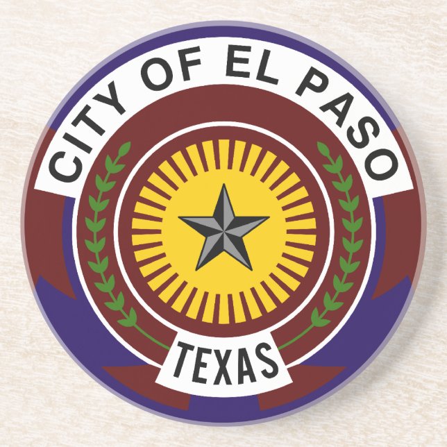 Dessous De Verre En Grès El Paso, Texas, États-Unis (Devant)