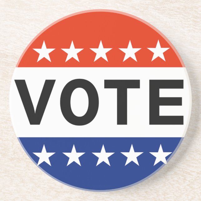 Dessous De Verre En Grès Élection présidentielle de 2024 (Devant)