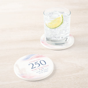 Dessous De Verre En Grès Élégant 250e Jour de l'Indépendance américaine 4 j