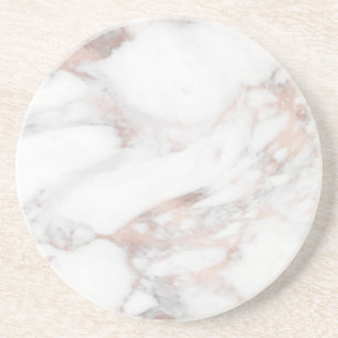 Dessous De Verre En Grès Elégant Rose Gold Marble Modèle tendance