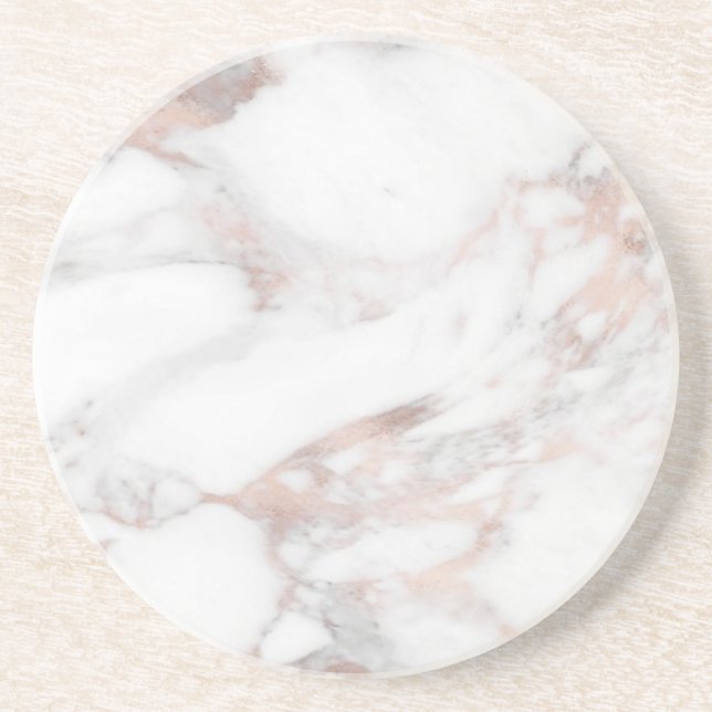 Dessous De Verre En Grès Elégant Rose Gold Marble Modèle tendance (Devant)