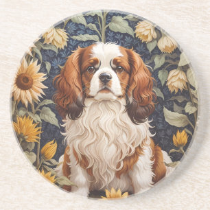 Dessous De Verre En Grès Élégant tournesol Cavalier King Charles Spaniel