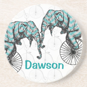 Dessous De Verre En Grès Elephants Plus Vélos Égale YIKES!