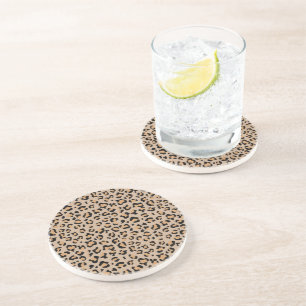 Dessous De Verre En Grès Empreinte de léopard, Spots de léopard, Leopard Br