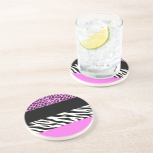 Dessous De Verre En Grès Empreinte de léopard, Zebra Print, Poster de anima