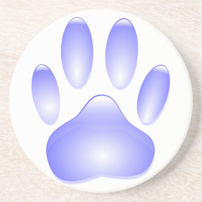 Dessous De Verre En Grès Empreinte de patte de chien de verre (Devant)