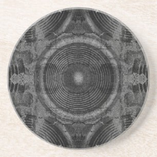 Dessous De Verre En Grès Enceintes de musique noir et blanc