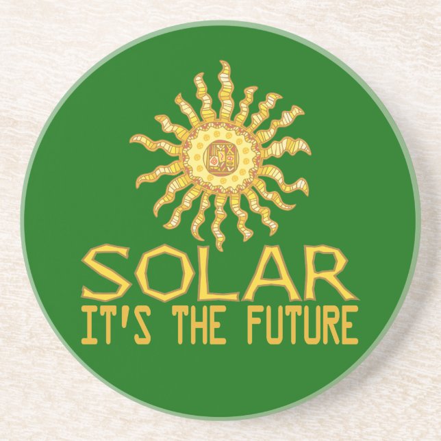 Dessous De Verre En Grès Énergie solaire (Devant)