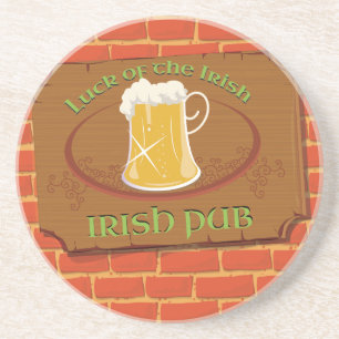 Dessous De Verre En Grès Enseigne de pub irlandais