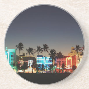 Dessous De Verre En Grès États-Unis, Floride, Miami Beach, Ocean Drive, Art