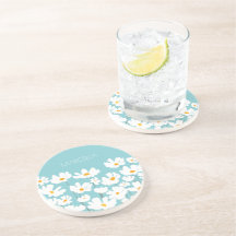 Été Blanc Fleurs Cosmos Nom personnalisé