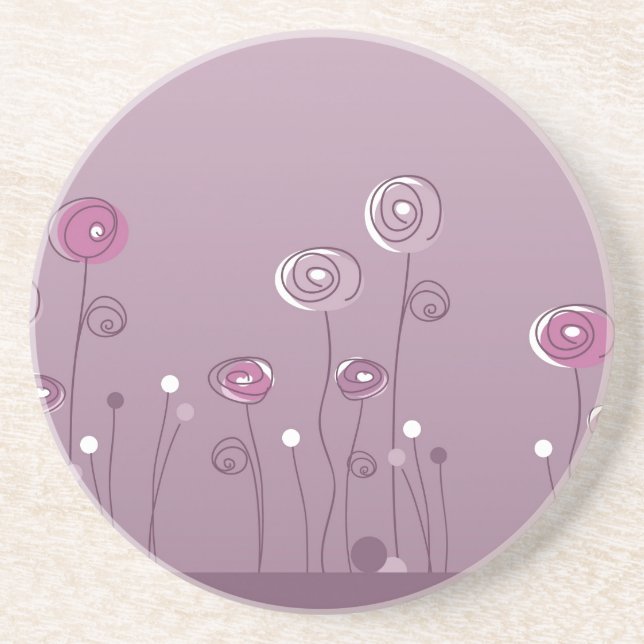 Dessous De Verre En Grès Été pourpre (Devant)