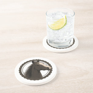 Dessous De Verre En Grès étiquette