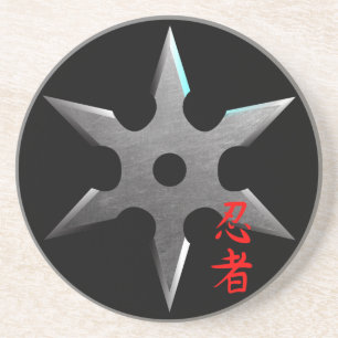 Dessous De Verre En Grès Étoile de lancement de Ninja